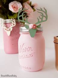 Mason Jar Home Decor Party Decor Baby Shower Rustic Home Vase Centerpiece Woodland Antlers Baby Shower Woodland Theme Rustic Baby Shower Deer Baby Shower Girl