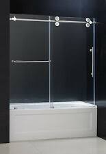 Shop shower doors and a variety of bathroom products online at lowes.com. Kohler K706003lnx Brushed Nickel Levity 593 4 X 57 Sliding Bath Door With Handle And 3 8 Crystal Clear Glass K706003l For Sale Online Ebay