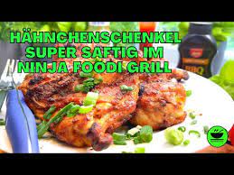 Cook & crisp™ basket and deluxe reversible rack let you cook for a small group. Saftige Hahnchenschenkel Im Ninja Foodi Grill Heissluftfritteuse Von Kochmalschnell Youtube