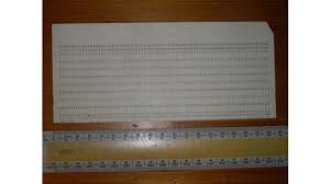 The ibm 029 was released in 1964 as part of ibm's system/360 rollout. Bbc A History Of The World Object 80 Column Punch Card
