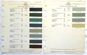 Find 1951 Cadillac Acme Color Paint Chip Chart All Models