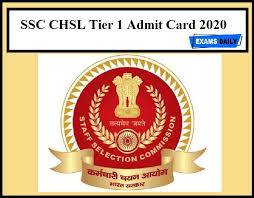 Ssc chsl admit card 2019 tier 1. Ssc Chsl Tier 1 Admit Card 2020 Out Download Hall Ticket Hindi Examsdaily