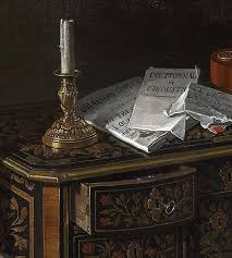 Maigret et la croqueuse de diamants 35. N H Jeaurat De Bertry 1775 Detail Flambeau Table A Ecrire Bougie