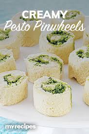 Creamy Pesto Pinwheels Recipe Recipe Quick And Easy Appetizers Appetizers Easy Creamy Pesto