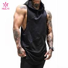 china oem hooded tank top gym clothing