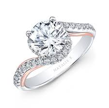 There is not one most popular metal choice for the twisted diamond engagement rings. 18k White And Rose Gold Twisted Diamond Engagement Ring