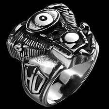 Harley Davidson Engine Ring Hd Silver Antique Mens Rings Mens Rings Fashion Harley Davidson Rings