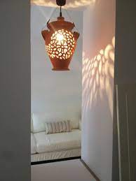 Clay Pot Turned Into Light Fixture Lighting Inspiration Pretty House Chandelier Lamp