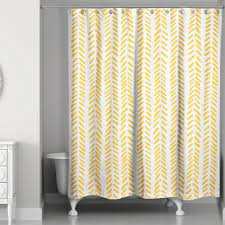 wrought studio ferrao modern herringbone single shower curtain wayfair bathroom decor yellow shower curtain modern shower curtain