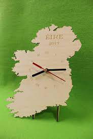 Custom Unigue Shape Bespoke Ireland Country Clock Irish Map Etsy Ireland Country Clock Ireland