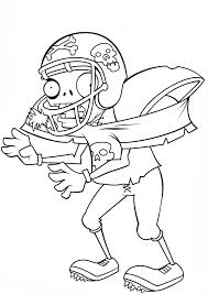 Printable plants vs zombies coloring pages Football Zombie Coloring Page Free Printable Coloring Pages For Kids