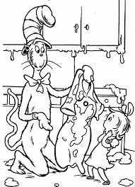 Cat in the hat coloring pages for kids. Cat In The Hat Coloring Page Coloring Home