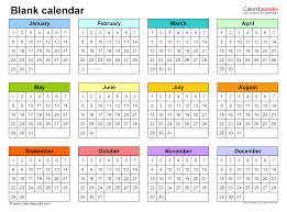 Stay organized with printable monthly calendars. Blank Calendars Free Printable Microsoft Word Templates