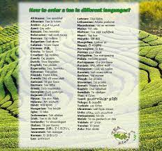 How To Order A Tea In Different Languages Tea Facts Different Languages Healthy Teas