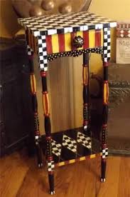 Pin By Peggy Sue Weyant On Mackenzie Childs Hand Painted Whimsical Furniture Funky Painted Furniture Whimsical Painted Furniture