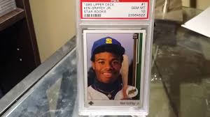 The rookie was selling for $40,000 up to $75,000 and the 1987 psa 10 was up to over $5,000, supposedly. 1989 Upper Deck Ken Griffey Psa 10 Gem Mint Youtube