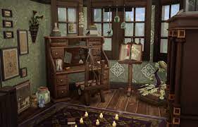 The Woodland Witch Cottage Simblreen Gift 1this Secluded Treehouse Is The Perfect Home For A Woodsy Witch Master The Herb Sims House Sims 4 House Design Sims