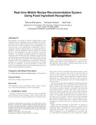 Excerpted from the easiest cookbook in the world, they require th. Pdf Demo Paper Mirurecipe A Mobile Cooking Recipe Recommendation System With Food Ingredient Recognition
