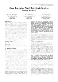 Pdf Sleep Deprivation Attack Detection In Wireless Sensor Network
