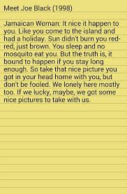 Meet Joe Black Jamaican Woman Corny Quotes Favorite Movie Quotes Meet Joe Black Quotes