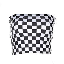 Black And White Plaid Tank Top Pin On Fashion Women Clothing Online