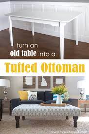 (+ finish) free shipping 1. How To Make A Diy Tufted Fabric Ottoman Coffee Tables From Old Tables