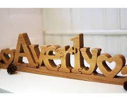 Check spelling or type a new query. Puzzles Custom Made Puzzle From Wood Word Funky Fonts Personalized Wooden Name Puzzles Childs Name Handmade Products