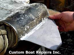 Most of that job is done by two big bearings on the but there is a rudder heel at the bottom of the skeg that connects it to the rudder, and the rudder is quite. Custom Boat Repairs Boat Repair Jobs Skeg Repair