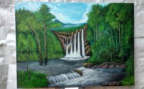 Download now 49 gambar pemandangan alam yang menajubkan. Wallpaper Hd Top Baru 45 Lukisan Pemandangan Air Terjun Dari Pensil Fashionsista Co