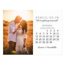 Pencil Us In Save The Date September 2021 Calendar Postcard Zazzle Com In 2020 Modern Calendar Save The Date Postcard