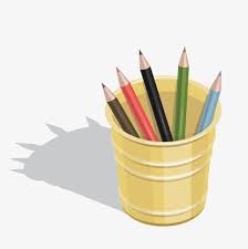 قلم رصاص رسمت باليد القرطاسية لون الرصاص Yellow Pen Pen Holders Vector Graphics