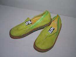 Women's Size 8 ELOVE or VELO Light Lime Green Suede Leather Loafers Shoes  with | eBay