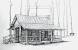 Winter Cabin Drawing