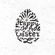 Almost files can be used for commercial. Vintage Happy Easter Lettering Clipart Image