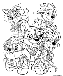 In mighty pups, the paw patrol gains powerful pup powers after a mysterious meteor has landed in adventure bay. Mighty Pups Coloring Pages Coloring Home
