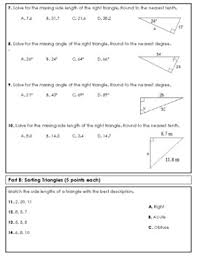 The answer is xy, opp. Right Triangle Trigonometry Unit Test By Peachykeanemath Tpt