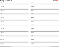 free daily schedules in pdf format 30 templates