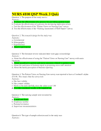 Nurs 4100 Qsp Week 3 Quiz Questions Answers 100 Score Latest Summer 2020 In 2020 Survey Tools This Or That Questions Nursing Care
