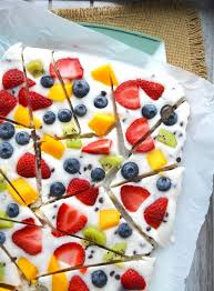 Greek Yogurt Fruit Bark Gesunde Snacks Nachtisch Essen Ideen Furs Essen