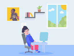 Work At Home By Jerry Chen Animation Design Working From Home Instagram Music