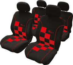 New Chequered Flag Racing Car Seat Covers Red Amp Black Carseat Cover Car Seats Seat Covers