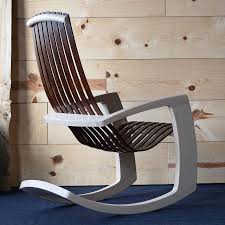 J Rusten Studio Crafted Sculptural Modern Rocking Chair In Maple And Walnut In 2020 Modern Rocking Chair Rocking Chair Traditional Rocking Chairs