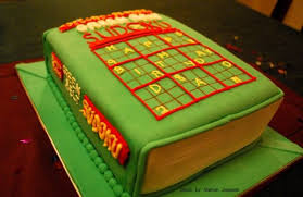 sudoku birthday cake green backen
