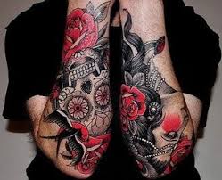 Dia De Los Muertos Calavera Tattoos Red Tattoos Full Sleeve Tattoo Design Cheap temporary tattoos, buy quality beauty & health directly from china suppliers:waterproof temporary tattoos ocean feather wave mountain flash glitte tattoo stickers body art for men. pinterest