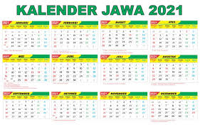 Terdapat hari, minggu dan bulan. Kalender Jawa 2021 Lengkap 12 Bulan