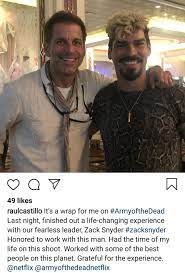 Directed by zack snyder, the film features a cast that includes hiroyuki sanada, dave bautista, ella purnell and garret dillahunt. The Zack Snyder Bible On Twitter Raul Castillo Wraps Filming On Army Of The Dead Honored To Work With This Man