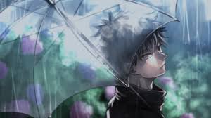 Gojo satoru , jujutsu kaisen wallpapers — repost with credits @milkytobi0 on instagram requested. Megumi Fushiguro In Rain With Umbrella Hd Jujutsu Kaisen Wallpapers Hd Wallpapers Id 46395