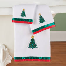 Rating 4.800565 out of 5. Christmas Tree Towels With Ribbon Trim Set Of 3 Collections Etc