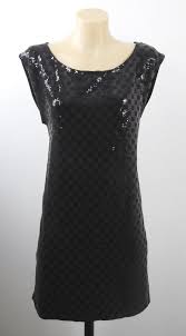 Size S 10 Ladies Black Sequin Dress Tunic Evening Cocktail Chic Party Design Promod Tunicsmockdress Partycocktail Black Sequin Dress Mock Dress Sequin Dress