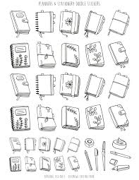 Black And White Bullet Journal Stickers Planners Stationery Doodle Stickers Printable Handdrawn Etsy Bullet Journal Doodles Journal Doodles Planner Doodles